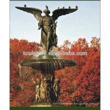Modern garden angel fountain copper sculpture